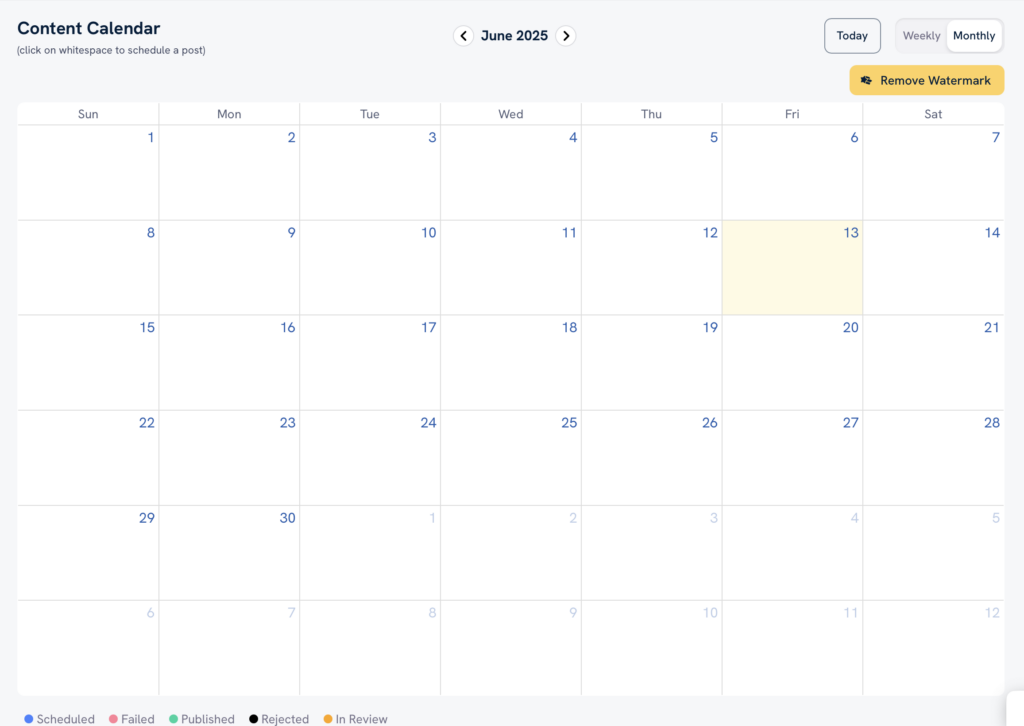 Predis ai content calendar for scheduling